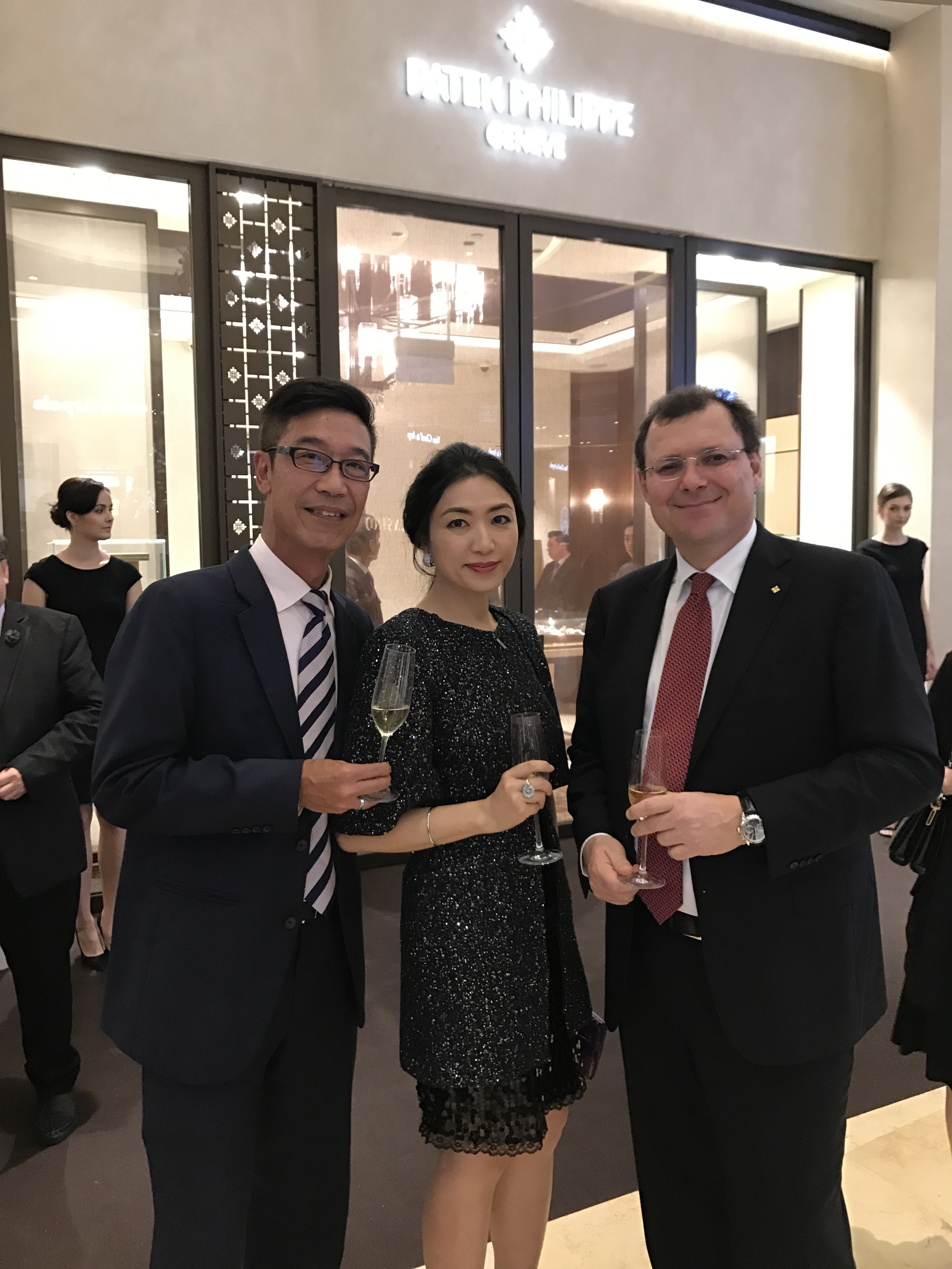 At the re-opening of the Marina Bay Sands Patek Philippe Boutique with Patek Philippe President Thierry Stern (right)
